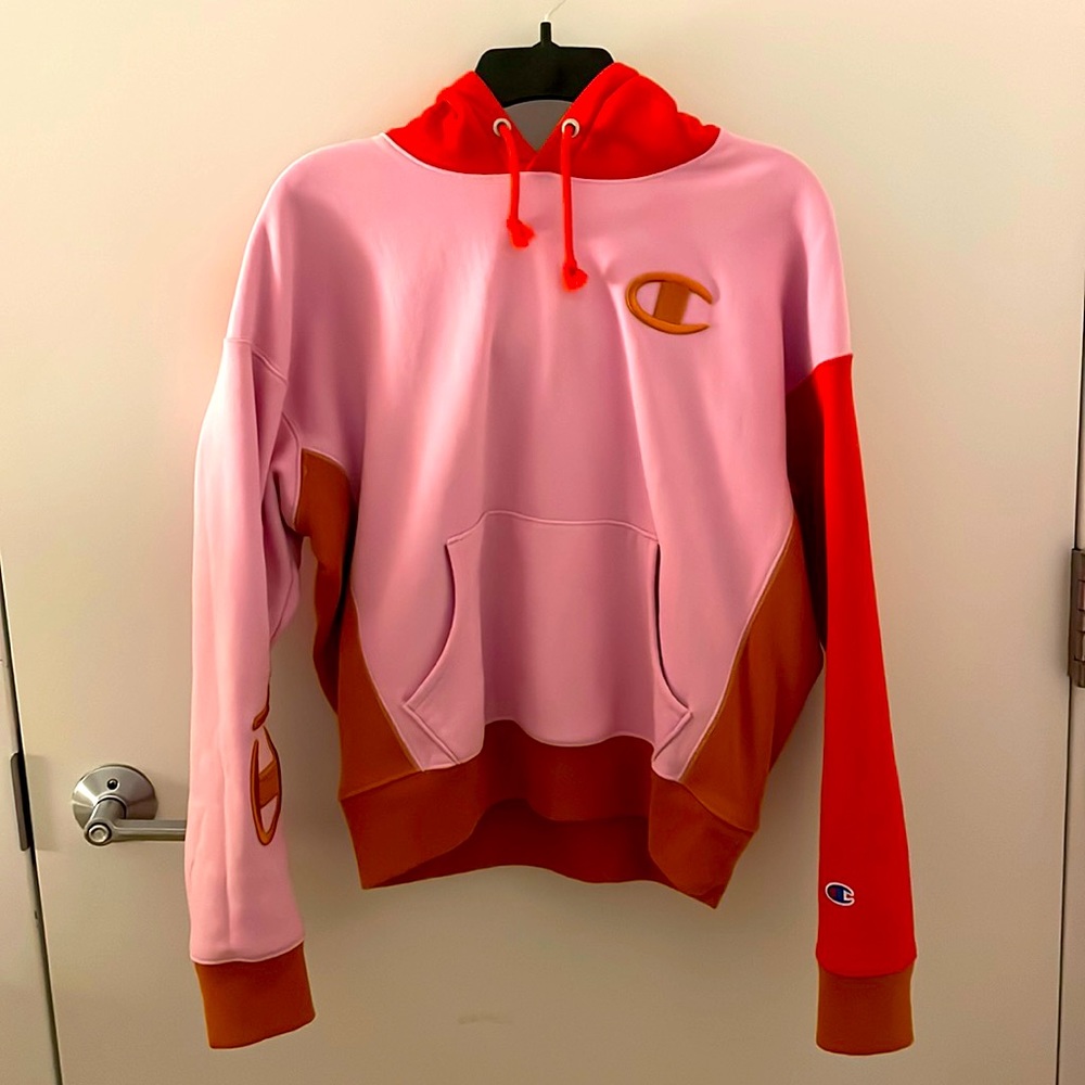 Champion Colorblock Reverse Weave Hoodie Sweatshirt Large